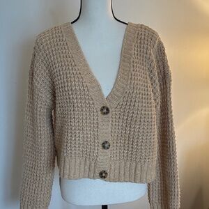 Knit cardigan Sweater cropped
